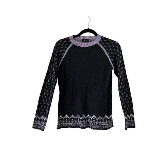 Neve Merino Wool Blend Ellie Crew Neck Sweater Black Women’s Size Small - Picture 1 of 6